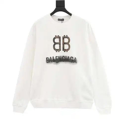 Sudadera con cuello redondo y estampado de inyección de tinta Blcg Double B
