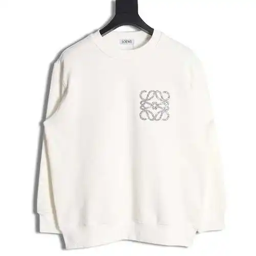 Loe*we sudadera con cuello redondo y logo de diamante permanente pequeño 24SS