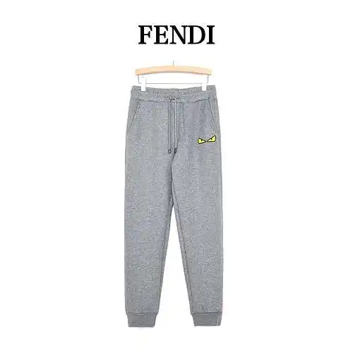 Fen*di/Fendi 22Fw pantalón de felpa con pequeño monstruo bordado cepillo de dientes