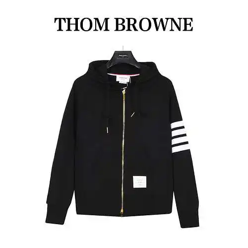 Chaqueta clásica TB Tom Brown con cremallera teñida en hilo