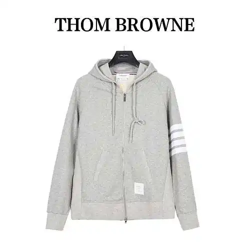 Chaqueta clásica TB Tom Brown con cremallera teñida en hilo