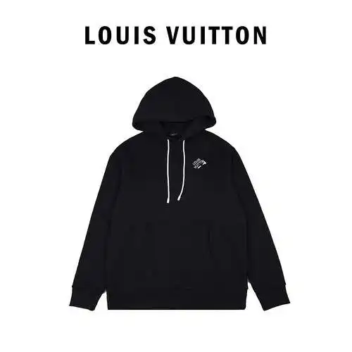 sudadera con capucha y pin bordado LV 22FW