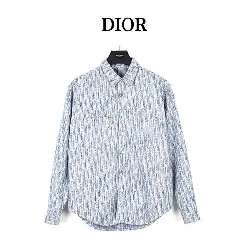 Chaqueta camisera clásica de denim con estampado integral CD/Dior 23ss