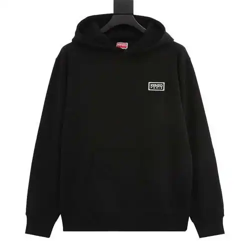 Kenzo KZ 24 nuevo producto de principios de primavera sudadera con capucha bordada en blanco y negro