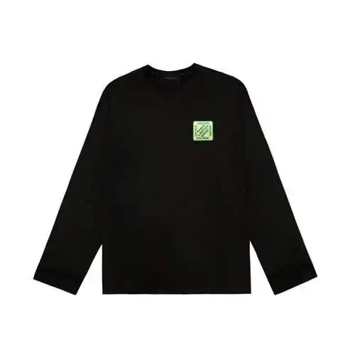 Camiseta de manga larga con logo pequeño y sello LV/Louis Vuitton 24SS