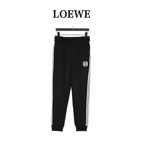 Loe*we pantalones deportivos de polar con logo bordado