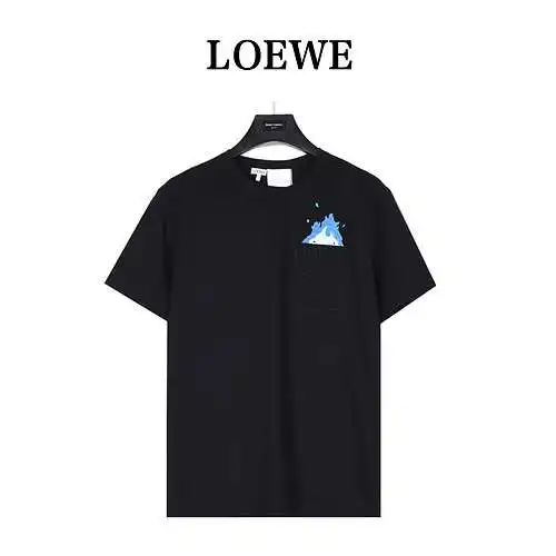 Loe*we/Luo Yiwei 23ss Totoro camiseta de manga corta con bordado de bolsillo limitado