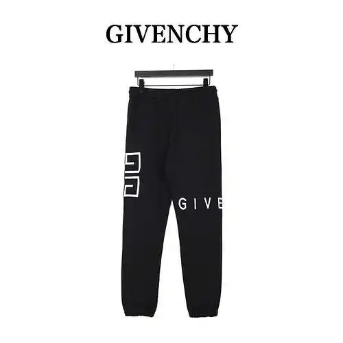 GVC/Givenchy 22ss pantalones deportivos con logo de cuatro cuadrados bordados