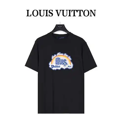 Camiseta de manga corta con estampado de arcoíris LV/Louis Vuitton 23SS