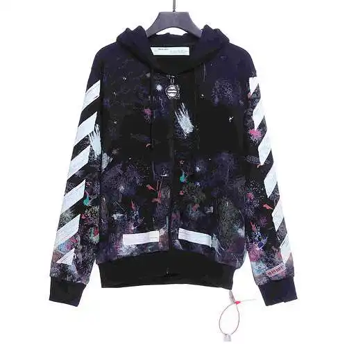 Sudadera con cremallera y cielo estrellado OW