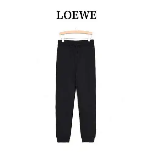 Loe*we/Luo Yiwei pantalones oscuros de polar con logo en relieve