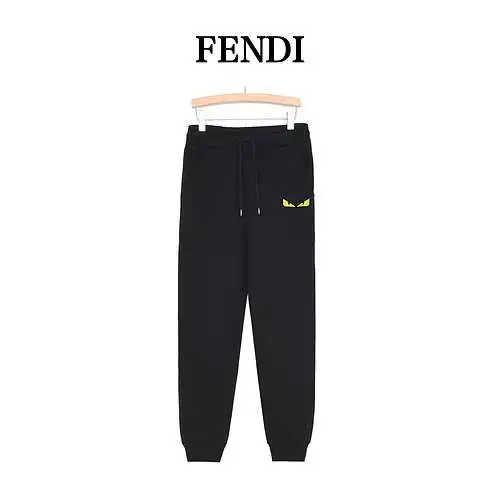 Fen*di/Fendi 22Fw pantalón de felpa con pequeño monstruo bordado cepillo de dientes