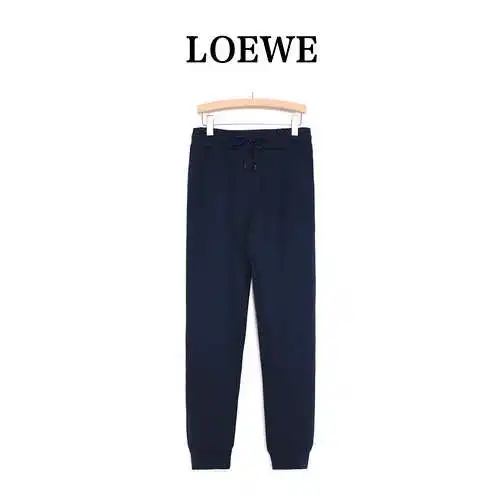 Loe*we/Luo Yiwei pantalones oscuros de polar con logo en relieve
