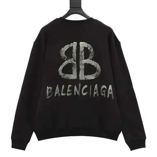 Sudadera con cuello redondo y estampado luminoso pintado a mano Blcg