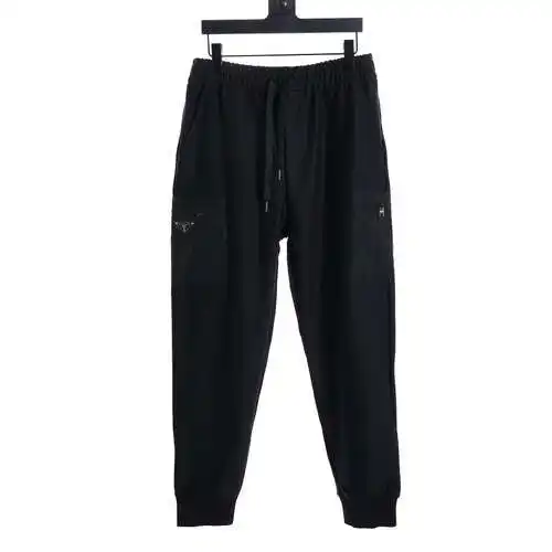 PRA*DA pantalones con bolsillos de nailon con doble cara