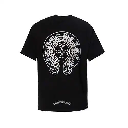 CH Crow corazón fantasma estampado de herradura cepillada de manga corta