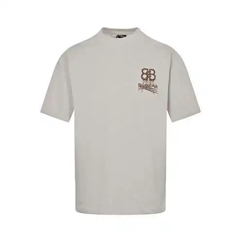BLCG Balenciaga 23ss Doble B Letras de llama sánscritas Manga corta