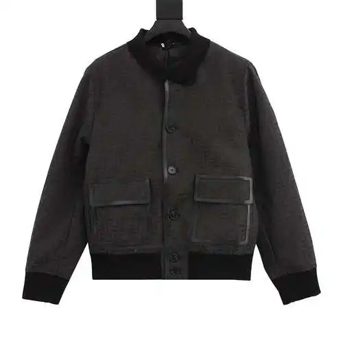 Fendi Chaqueta FD FF en jacquard con dos bolsillos y cuello alto