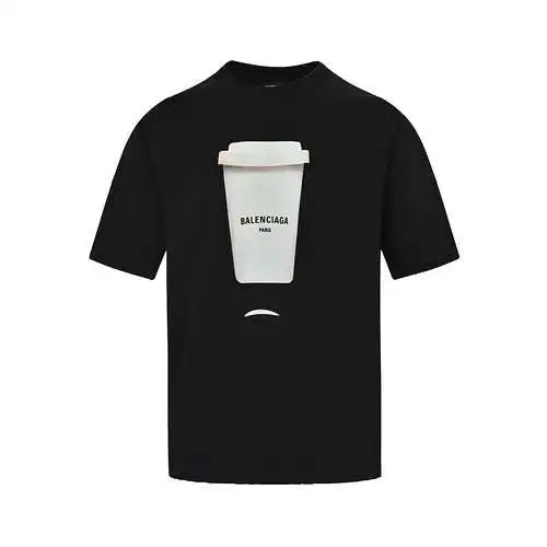 BLCG/Balenciaga 23ss vaso de plástico estampado manga corta