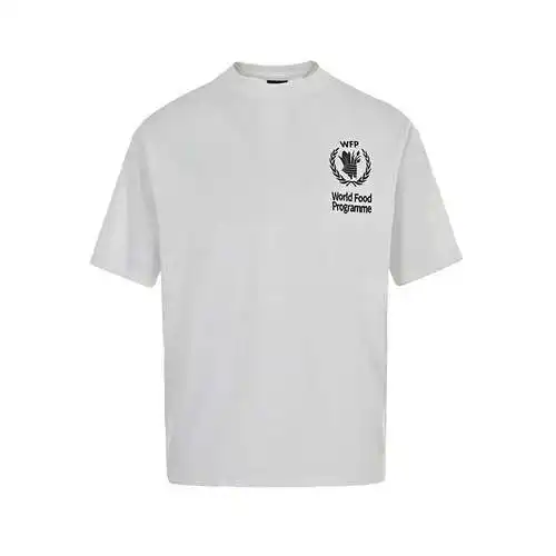 BLCG/Balenciaga 23ss grano de trigo espuma de oreja impresa mangas cortas