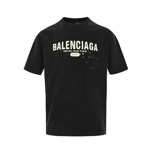 BLCG/Balenciaga 23ss serie 1917 manga corta con estampado de letras