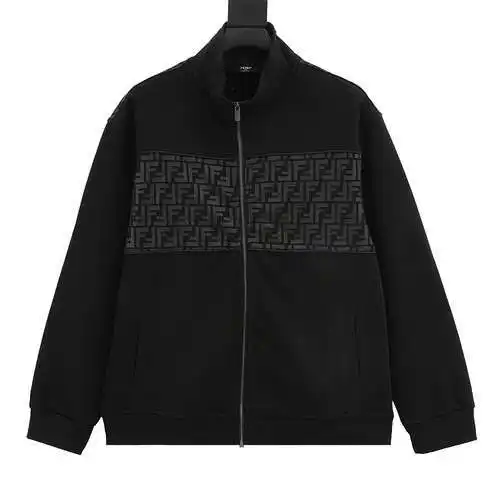 Fen*di/Fendi FD 23Fw Double F chaqueta para presbicia con cremallera y patchwork