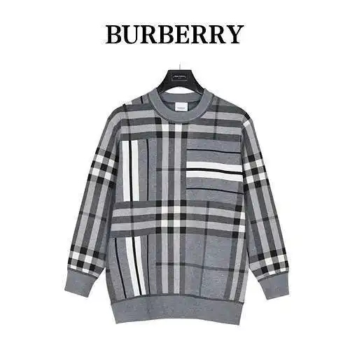Jersey de punto a rayas a cuadros BBR Burberry