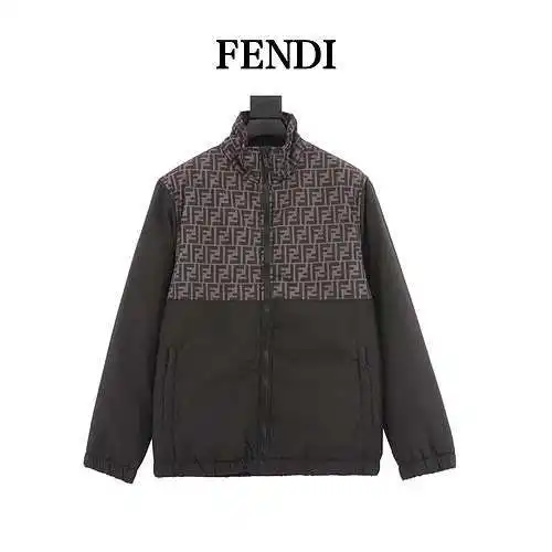 Fen*di/Fendi 23Fw chaqueta presbicia de algodón con patchwork doble F