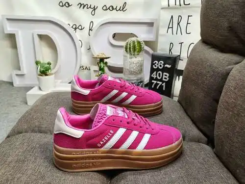771DAdidas Originals Gazelle Bold W trébol de tres capas suela gruesa zapatillas deportivas retro ve