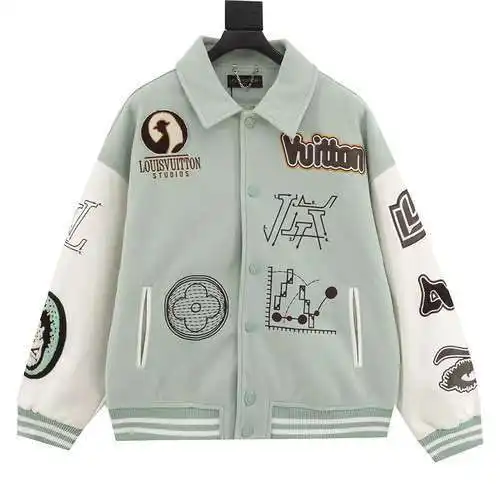 1V Devil's Eye Bai Jingting pasarela estilo toalla bordada geométrica industria pesada chaqueta de b