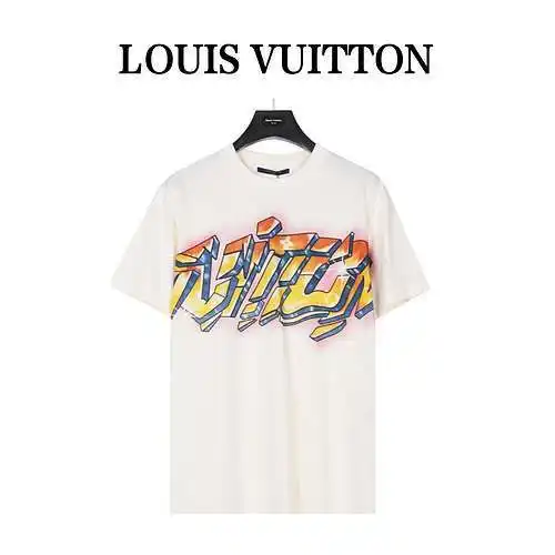 Manga corta con estampado de letras anime LV/Louis Vuitton 22ss