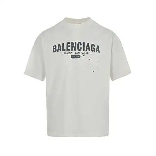 BLCG/Balenciaga 23ss serie 1917 manga corta con estampado de letras