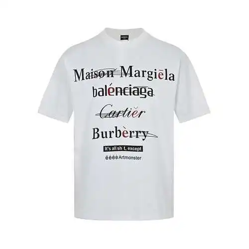 BLCG/Balenciaga 23ss manga corta estampada con parodia conjunta