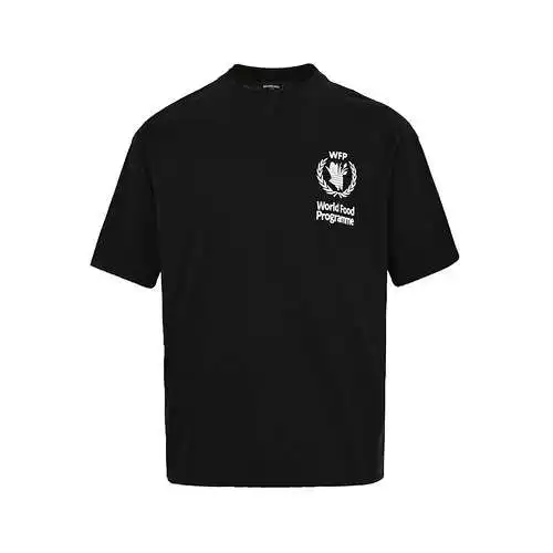 BLCG/Balenciaga 23ss grano de trigo espuma de oreja impresa mangas cortas