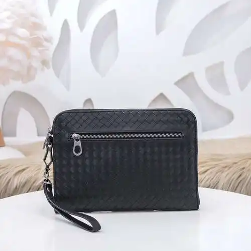 Bolso de mano especial para hombre BV, fabricado en piel de vacuno original importada, alta calidad,