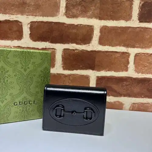 Cartera GG con clip corto fabricada en piel de vacuno original importada, alta calidad, entrega en b