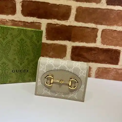 Cartera GG con clip corto fabricada en piel de vacuno original importada, alta calidad, entrega en b