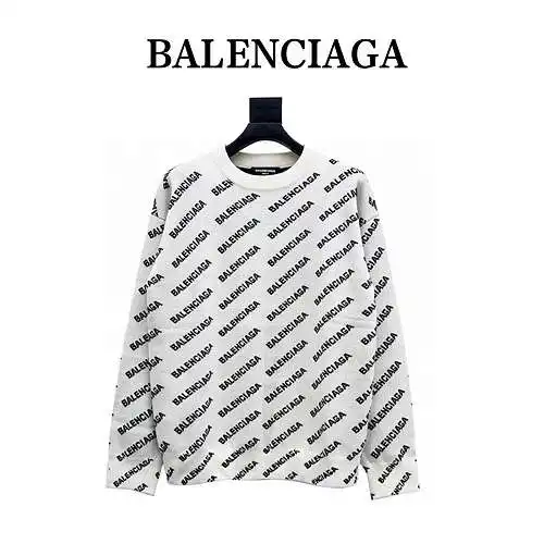 Balenciaga BLCG 22FW jersey de lana con cuello redondo