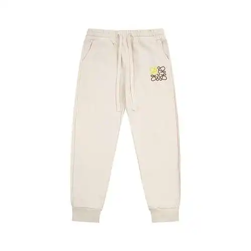 Loe*we Pantalones deportivos con bordado floral en color liso