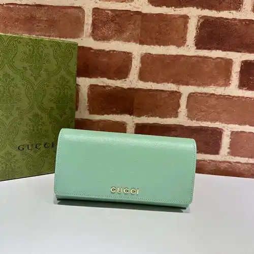 Cartera GG con clip largo, fabricada en piel de vacuno original importada, alta calidad, entrega en 