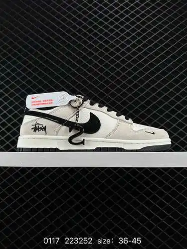 26 Stussy de nivel corporativo x Nike Dunk Low Stussy Beige Black Pig Eight Este modelo aboga por ro