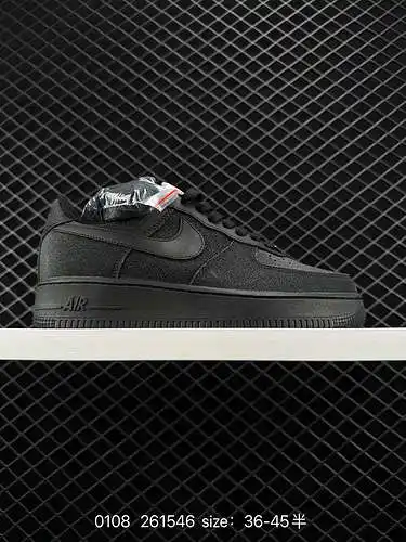 23 Nike Air Force Low, negro puro con estrellas y diamantes, zapatillas deportivas bajas Air Force O