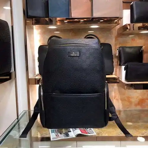 Mochila GUCC para hombre, fabricada en cuero original premium importado, versión réplica de alta gam