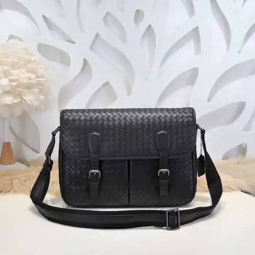 Bolso bandolera especial para hombre BV, fabricado en cuero original superior importado, versión rép