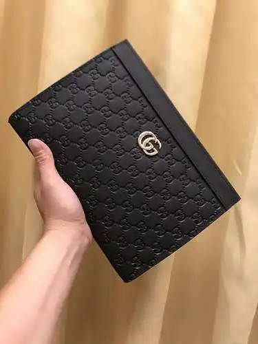 Bolso de mano GG para hombre, elaborado en piel de vacuno original importada, alta calidad, entrega 