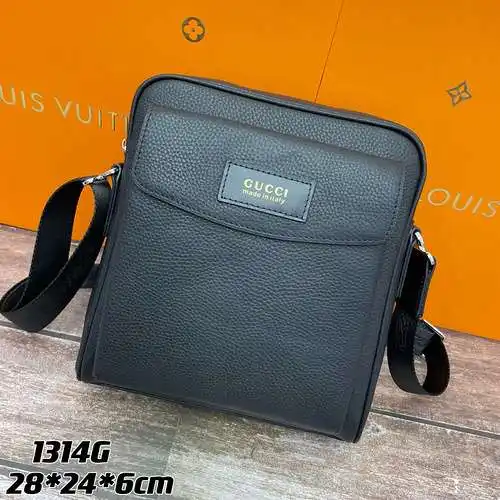 Bolso bandolera GG para hombre, elaborado en piel vacuna original importada, alta calidad, entrega e