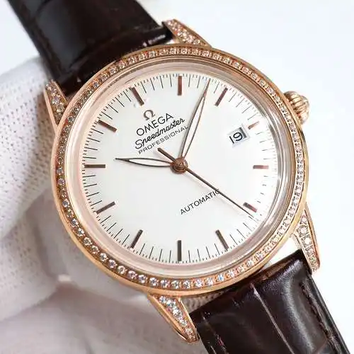 Ou@mega reloj para hombre con movimiento mecánico original totalmente automático caja superior de ac