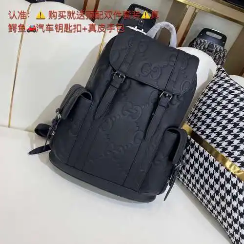 Mochila GUCC para hombre, fabricada en cuero original importado de primera calidad, versión réplica 