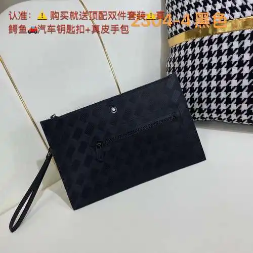 Wan@Baolong Bolso de mano para hombre hecho de piel de vaca original importada Bolsa de regalo con e