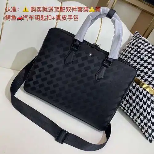 Maletín Wan@Baolong para hombre, fabricado en cuero original importado de primera calidad, versión r